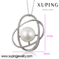 32119 xuping jewelry pearl jewelry Rhodium plated Micropaved Cubic Zirconia Diamond Oval Pear